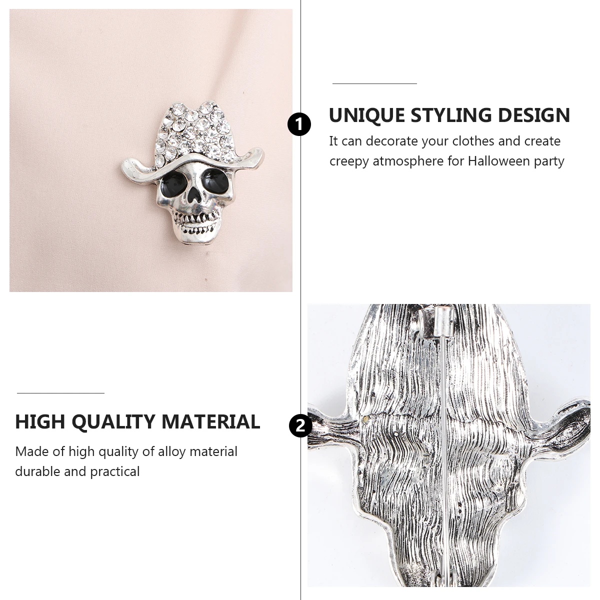   Pirata retro crânio broche miss halloween decoração mulher broches góticos para moda feminina