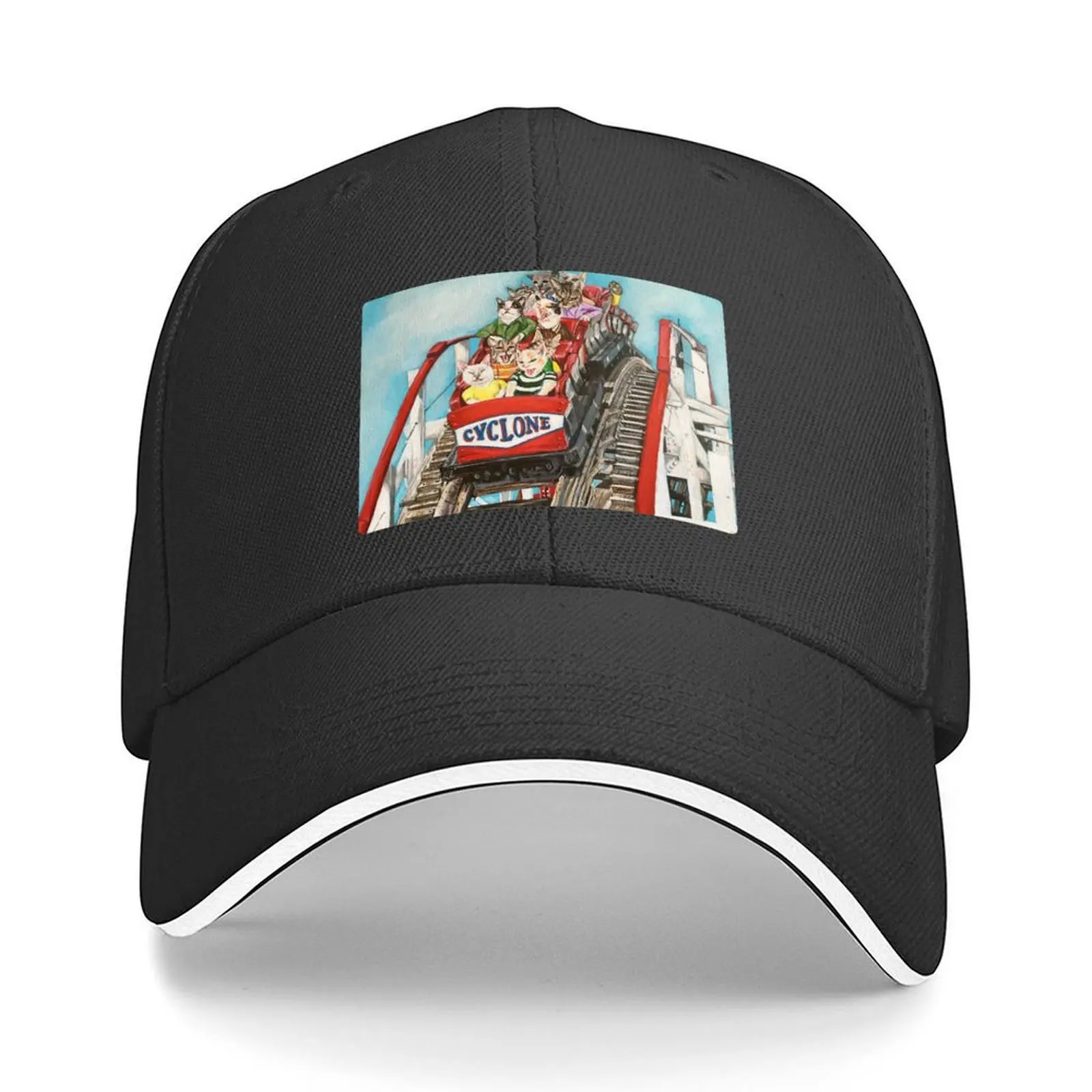 

Ride the Cyclone - Paint cats funny Baseball Cap Hip Hop Unique hats summer hat Streetwear Mens Women's