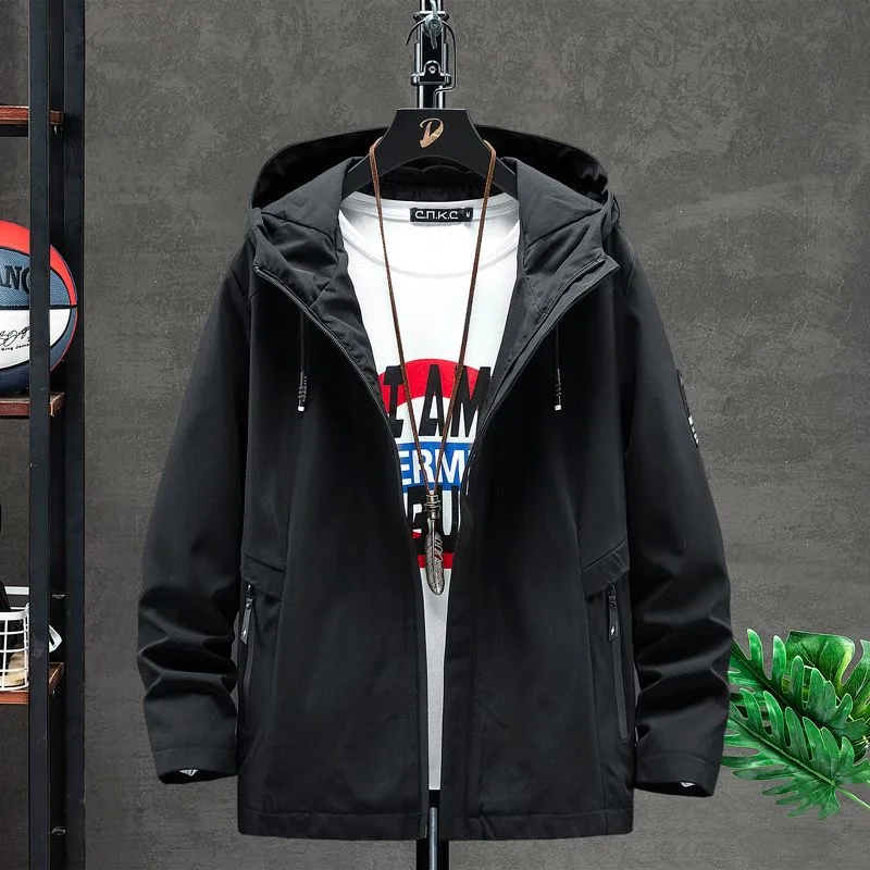 2024 Spring and Autumn Fashion Trend Hooded Cargo Jacket Men\'s Casual Loose Comfortable Windproof Large Size High Quality Coat