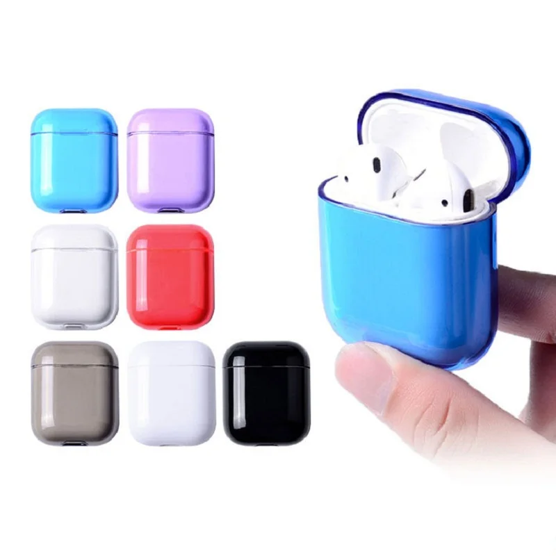 

Transparent Plastic Ultra-thin Earphones Case For Airpods Shockproof Bluetooth Earphone Case Protective Cover For Airpod