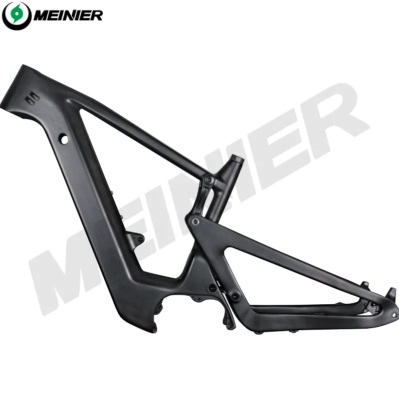 E-MTB Bike Carbon Frame, 29er Suspension frame, Compatible with Bafang M500, M600 Mid Motor, 250W, Motor and Battery