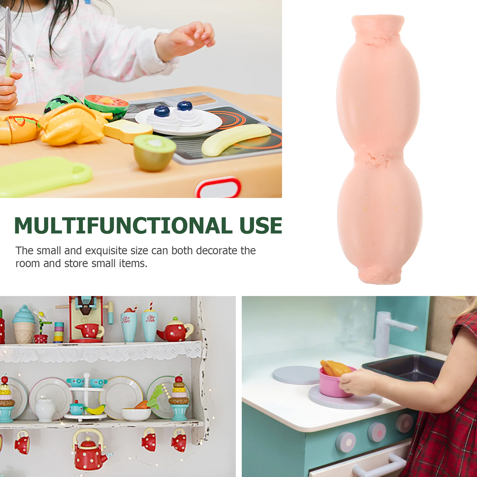 ชุดของเล่นผักกระเจี๊ยบเรซิ่นขนาดเล็ก 10 ชิ้น ของตกแต่งบ้านตุ๊กตา ของเล่นครัวจิ๋ว อาหารจำลอง