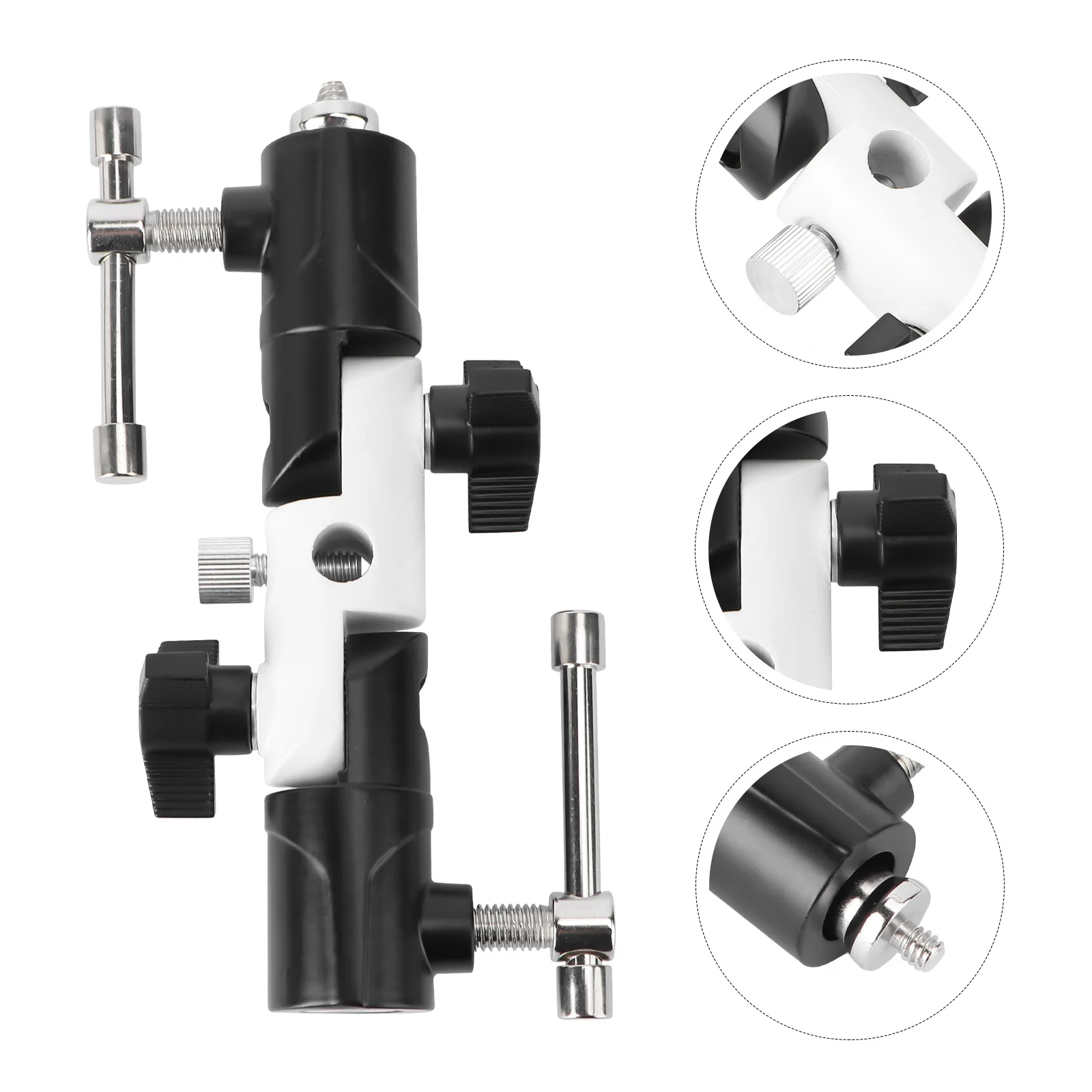 

1Pcs U-Shape Adjustable 3-Section Flashlight Holder Aluminum Alloy Flashlight Pedestal Photography Light Stand