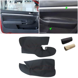 Cho VW Golf 5 MK5 2005 2006 2007 - 2010 Chỉ Có 3 Cửa Xe Phân Da Mặt Trước 2 Cửa Tay bảng Điều Khiển Bao Da Bảo Vệ Viền