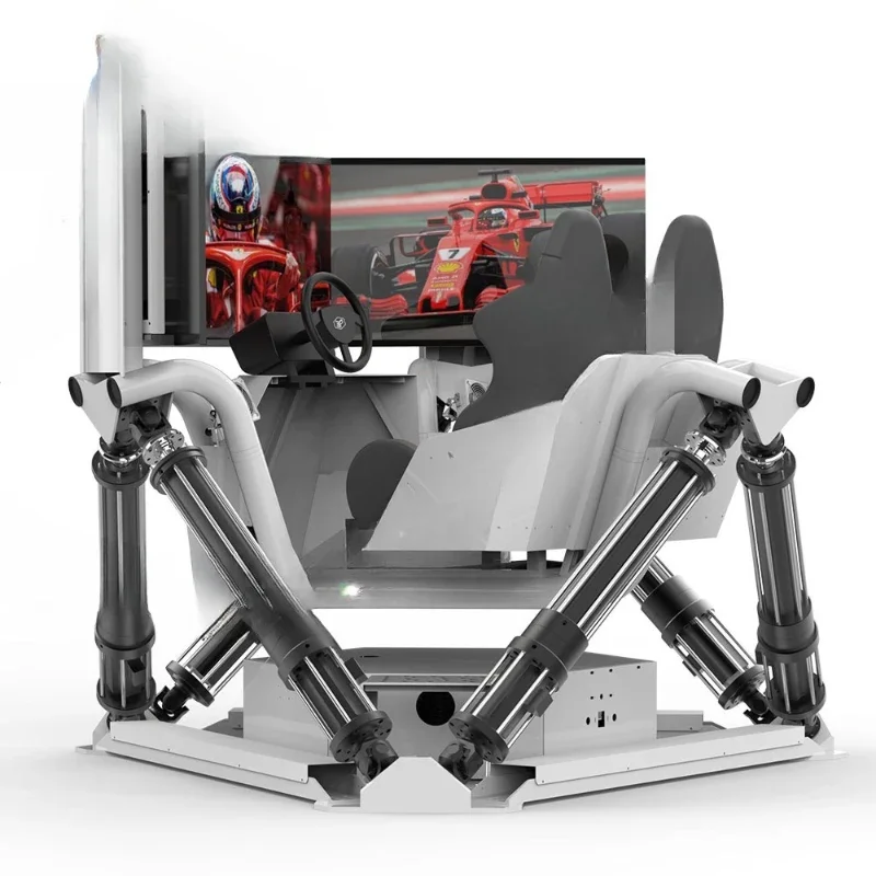 Intelligent six-axis three-screen racing VR racing driving emulator