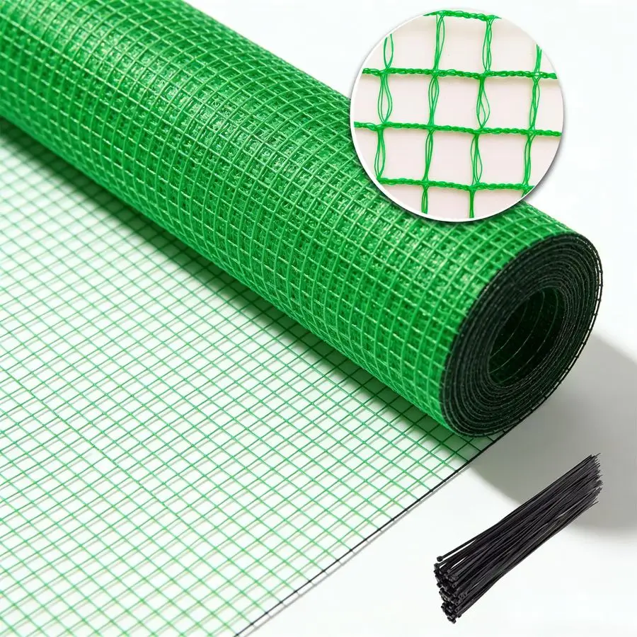 

Fence Plastic Mesh Fencing, 4FT x 100FT Garden Bird Netting Safety Fence Snow Fence, Construction Fencing for Deer, Pet, Rabbits