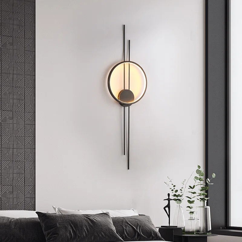 Lampada da parete moderna e minimalista in rame pieno, modello di design, lampada da parete decorativa unica per la casa, lampada da parete per scale del corridoio