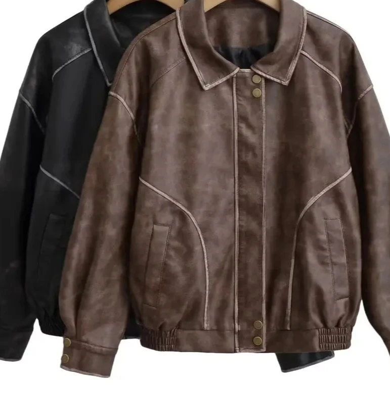 Abrigo liso con solapa a la moda para chaqueta de bolsillo, prendas de vestir exteriores elegantes de calle para mujer