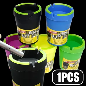 منفضة سجائر محمولة من توهج الليل للسيارات والشاحنات ذات سعة كبيرة صندوق قمامة مزدوج الطبقة سلة مهملات بلاستيكية مضيئة أعلى 8 مبيعات كبيرة لشاحنات القمامة - رقم 8