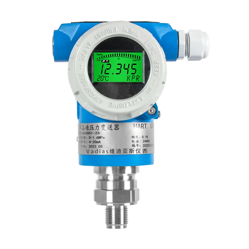 Display 3051 Pressure Transmitter 4-20mA Hart  M20*1.5 with 0-60Mpa Pressure Transducer DC12-30V Pressure Sensor Transmitter