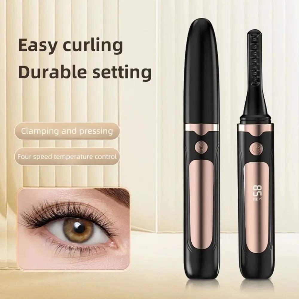 Long Lasting Electric Heated Eyelash Curler Anti-scald 4 Modes Temperature Portable Eyelash Curling Device Effortless LED Screen