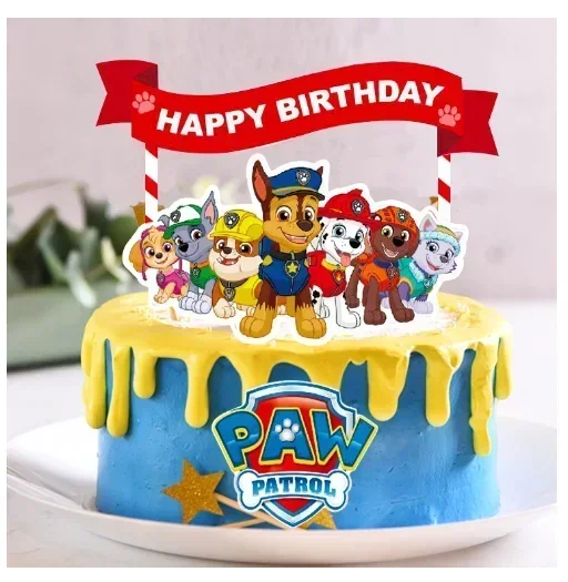 Paw Patrol Birthday Decoration Patrol Canine Anime Cute Cake Decoration Children's Birthday Party Supplies Boys Girls Toy Gift