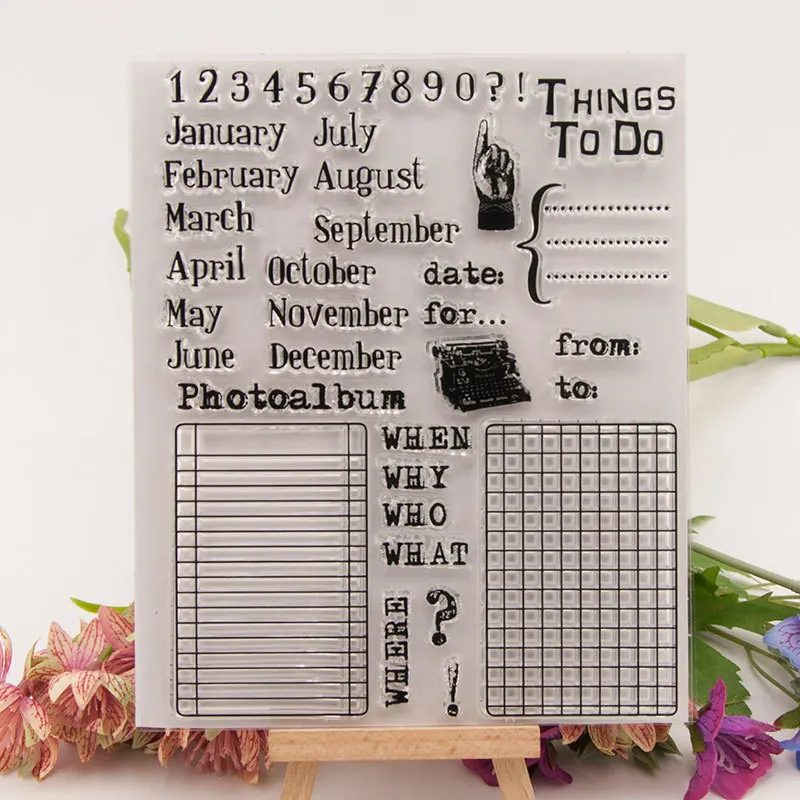 Big Clear Stamps Butterflies Flower Dandelion Rubber Silicone Stamps For Scrapbooking Journal DIY Card Making Decoration