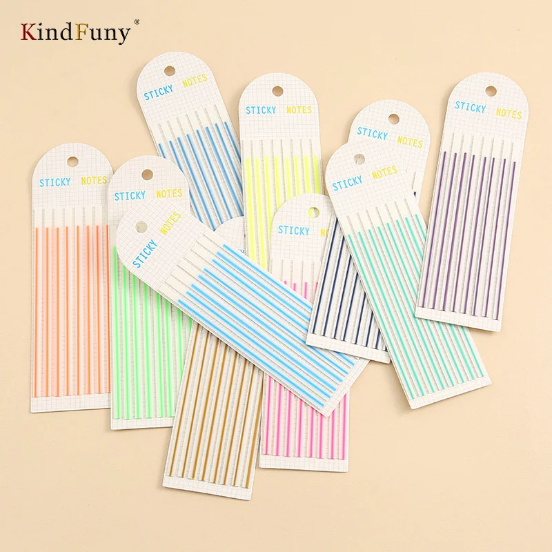 KindFuny-Bloc-notes collants imperméables, bloc-notes transparent, bloc-notes coloré posté, papeterie scolaire et de bureau, 160 feuilles