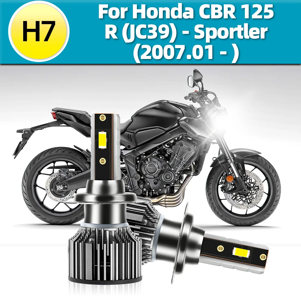 2 светодиодные фары для мотоциклов 12 В 100 Вт для Honda CBR125R (JC39) 2007 2008 2009 2010 2011 2012 2013 2014 2015 2016 2017 2018-2023