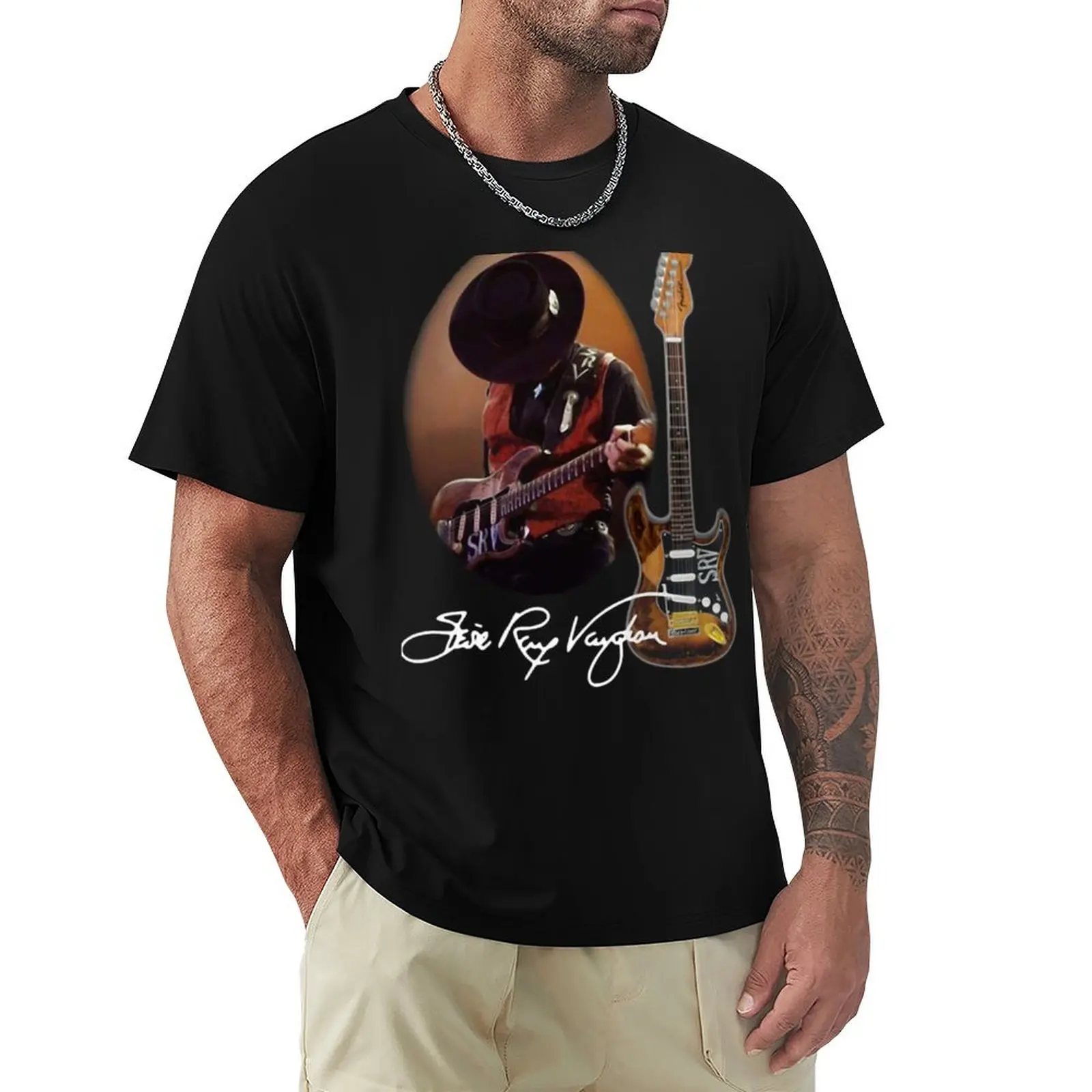 

Stevie Ray-Vaughan art T-Shirt Active Wear Sports T-Shirt for Men