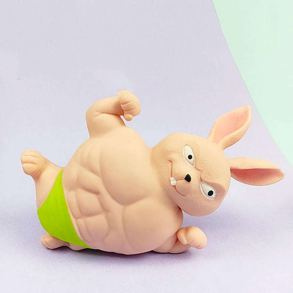 Muscle Rabbit Vent Squeezing Toys Plastic Relaxed Slow Risings Fidgets Toy Interesting Soft Animal Squeezing Toy Office Workers