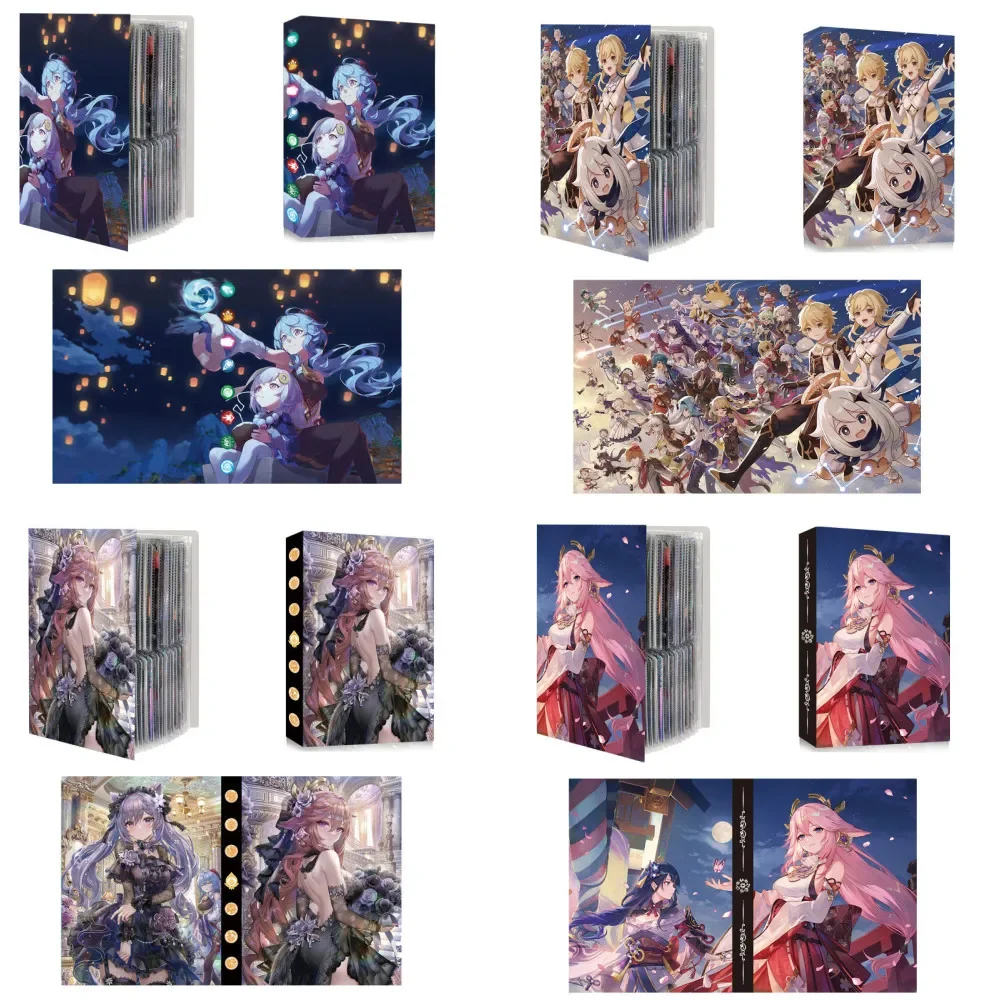 جينشين إمباكت لومين موراكس بعلزبول ألبوم بطاقات 240 قطعة بطاقات كتاب أنيمي خريطة حامل الرسالة الموثق دفتر جمع مجلد