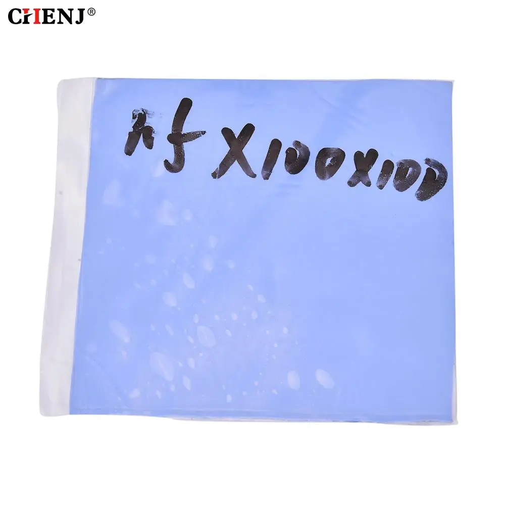 

New 100mmx100mmx1.5mm Blue CPU Heatsink Cooling Thermal Conductive Silicone Pad