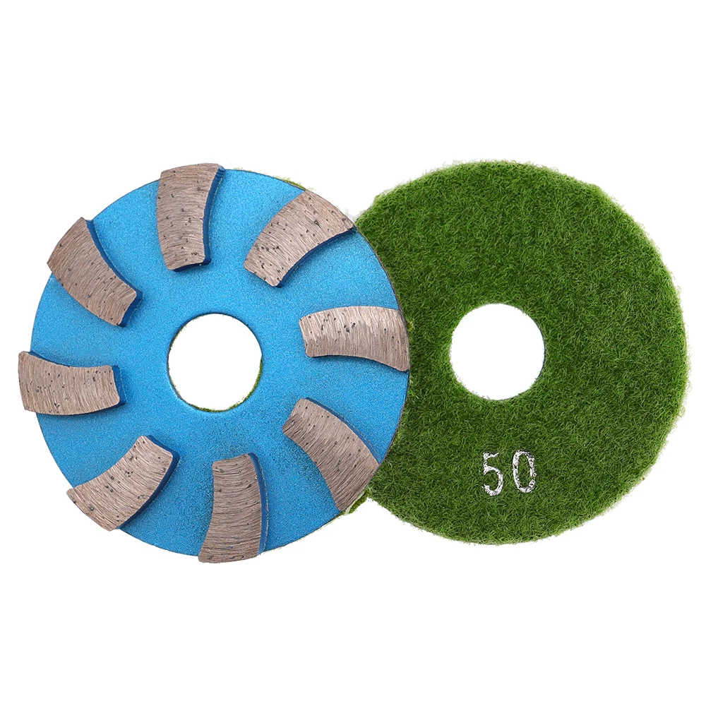 RIJILEI 3PCS 3Inch Metal Grinding Pads 80mm Diamond Polishing Pad Dry/Wet Concrete Floor Grinding Disc Marble Granite 3JKP