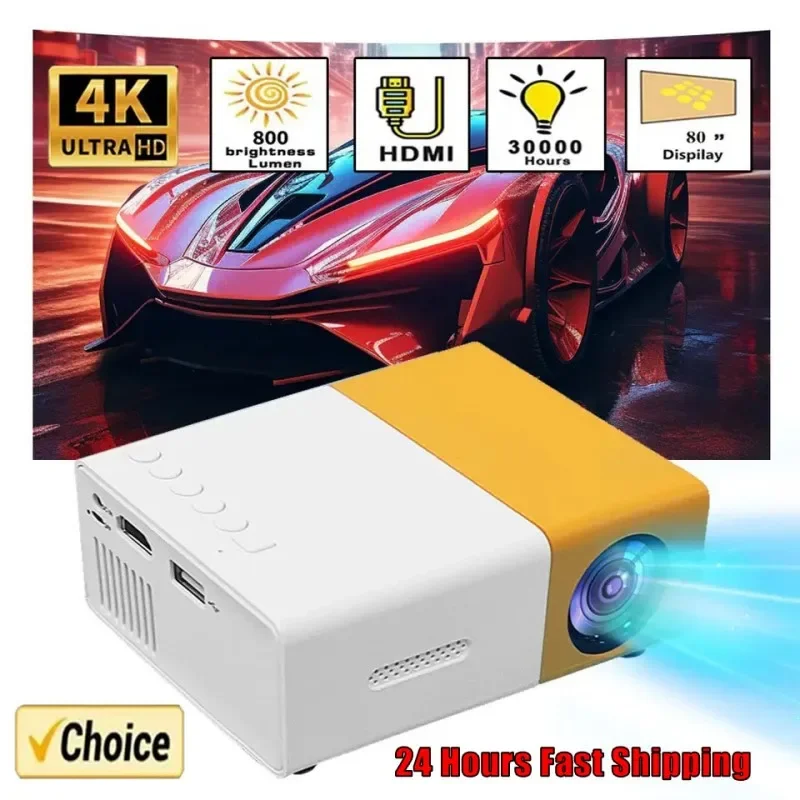 YG300 HD 320x240p Mini LED Projector Support HDMI USB TF Home Audio Multimedia Player Portable Smart Projector for Travel