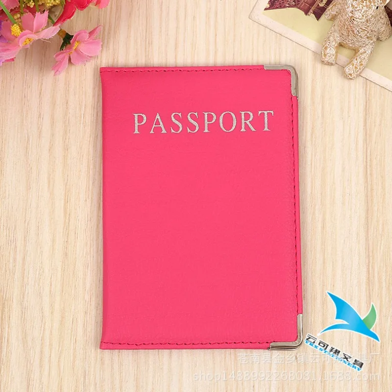 1 قطعة حامل جواز السفر العالمي بولي Leather الجلود متعددة الوظائف محفظة سفر غطاء جواز السفر حافظة كم واقي بلون