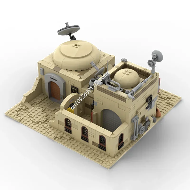967PCS Star Battle SW Tatooine Mos Eisley Desert House Modular Model Moc Building Blocks Stacking Bricks Creative Toys Kid Gift