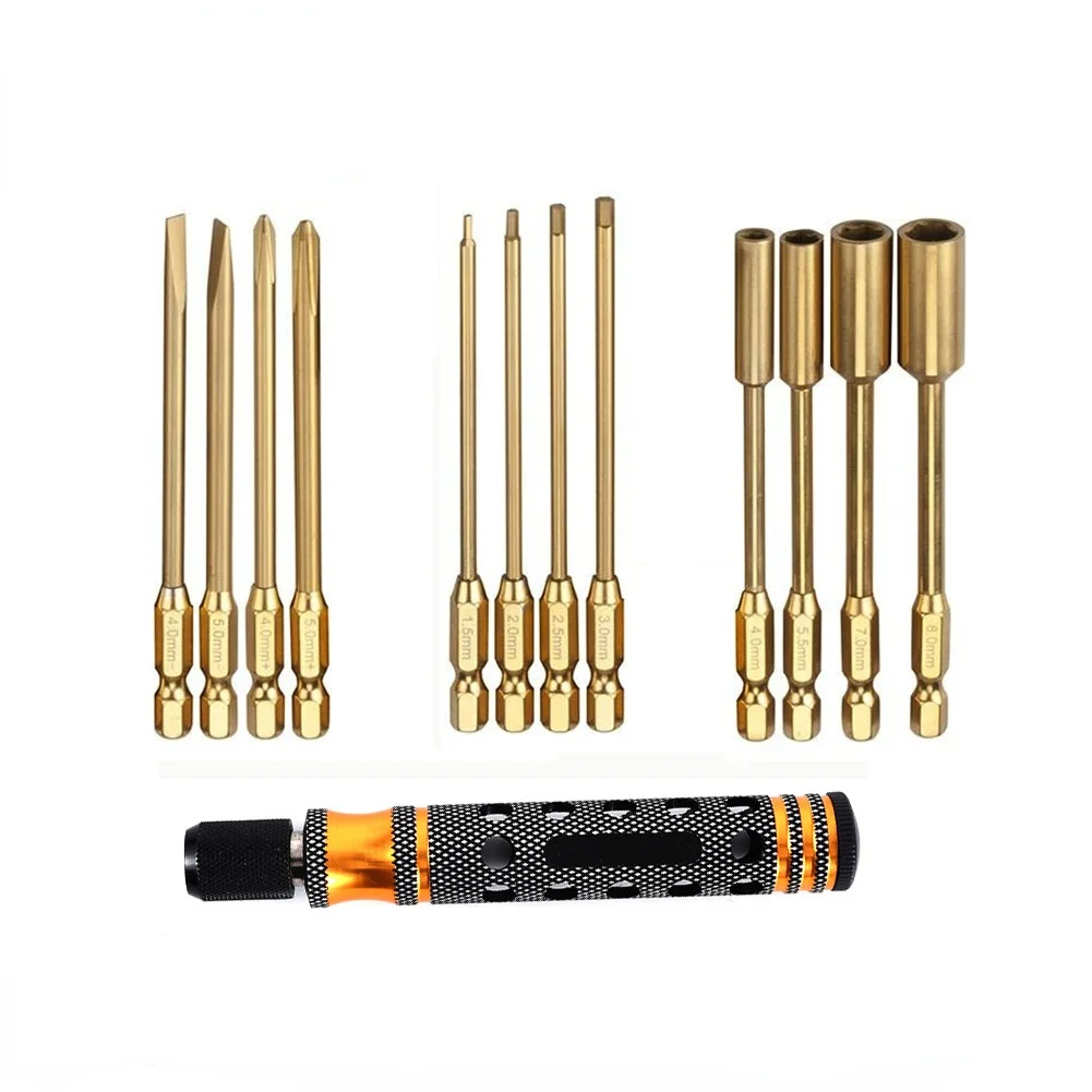 Multi-function 12-in-1 Combination Tool Hexagon Cross Screwdriver Nut for RC Model Car Drone Airplane DIY Freestyle