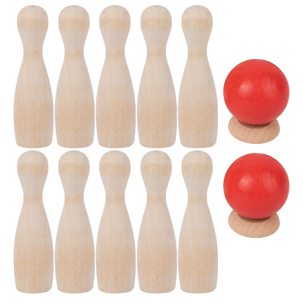 

Kids Sports Toys Outdoor Play outside Bowling Indoor Mini Game Wooden Games Toddler