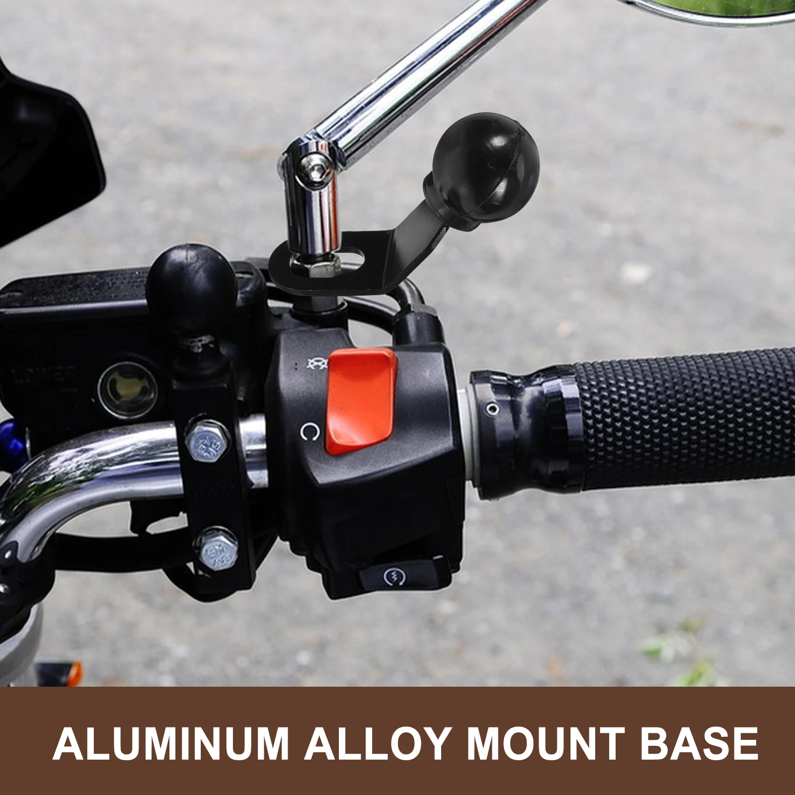 

Aluminum Alloy Ball Head 23Mm Sturdy Fork Stem Phone Mount Base Handlebar Holder Motorbike Accessories Durable Reliable