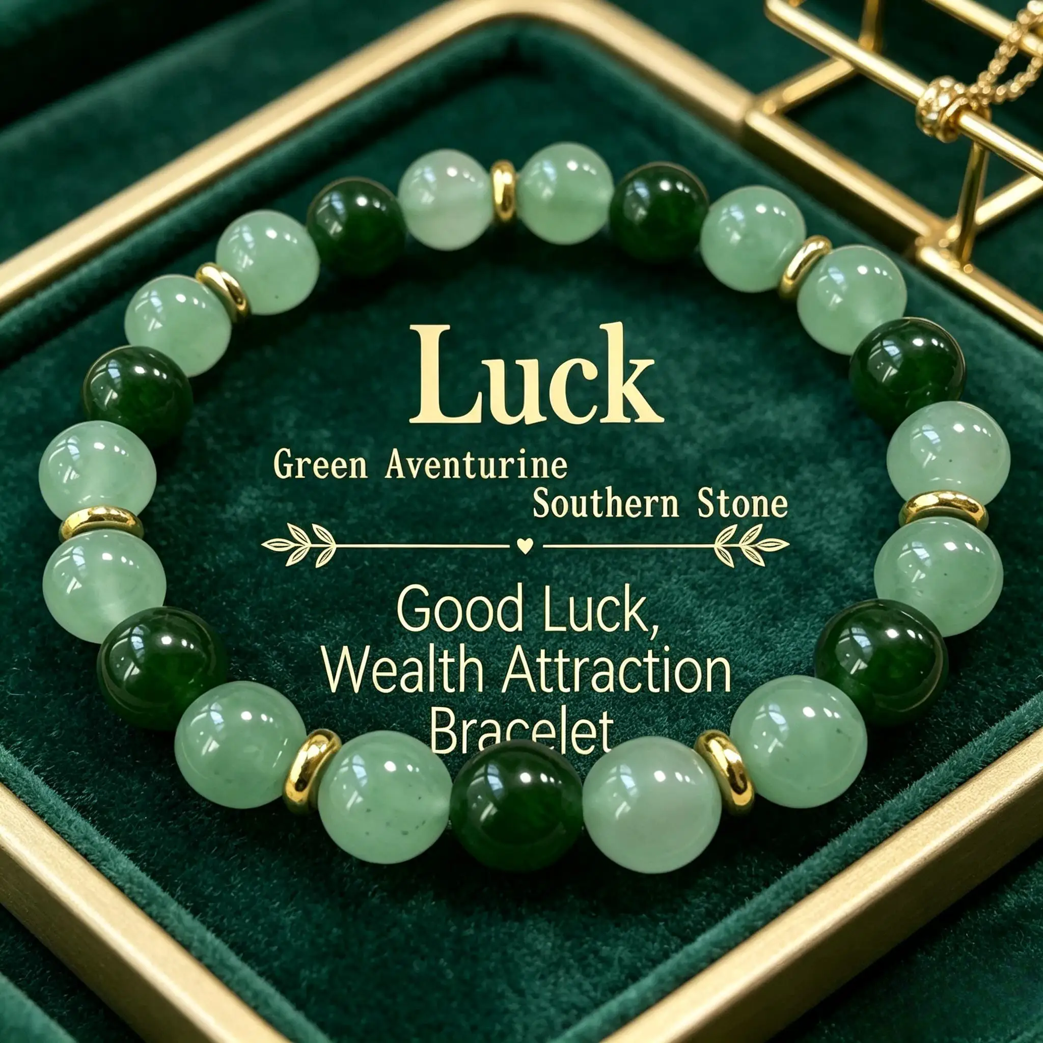 Natural Green Aventurine Moonstone Beads Bracelet Bohemian Handmade Lucky Jewelry Energy Charm Wristband Holiday Gift for Women