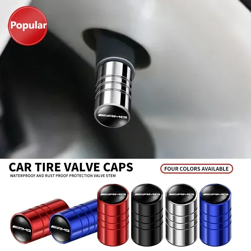 

# 4 шт. автомобильные значки, колпачки для штока клапана колес, автомобильные аксессуары для Mercedes Benz AMG CLA CLS W212 W213 W204 W205 W176 GLC