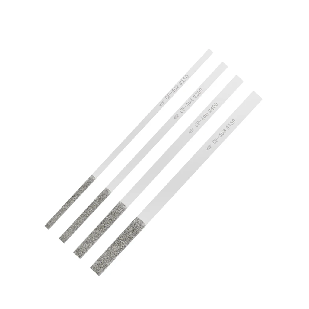 5PCS Ultra-Thin Flat Oblique Diamond Files 0.5-2mm Taper Hand Tools for DIY Grinding Polishing Jewelry Making