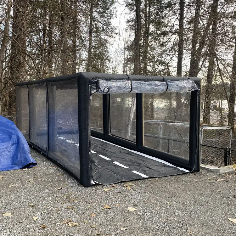 カスタムサイズPVCターポリン製インフレータブルカーガレージテント、インフレータブルカーカバー