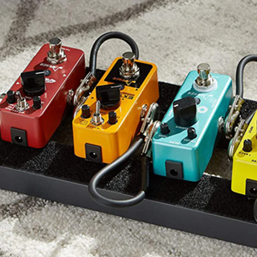 4 Pcs Cord Electric Guitar Effect Cable Pedal Patch Cables Flat Head Black Copper