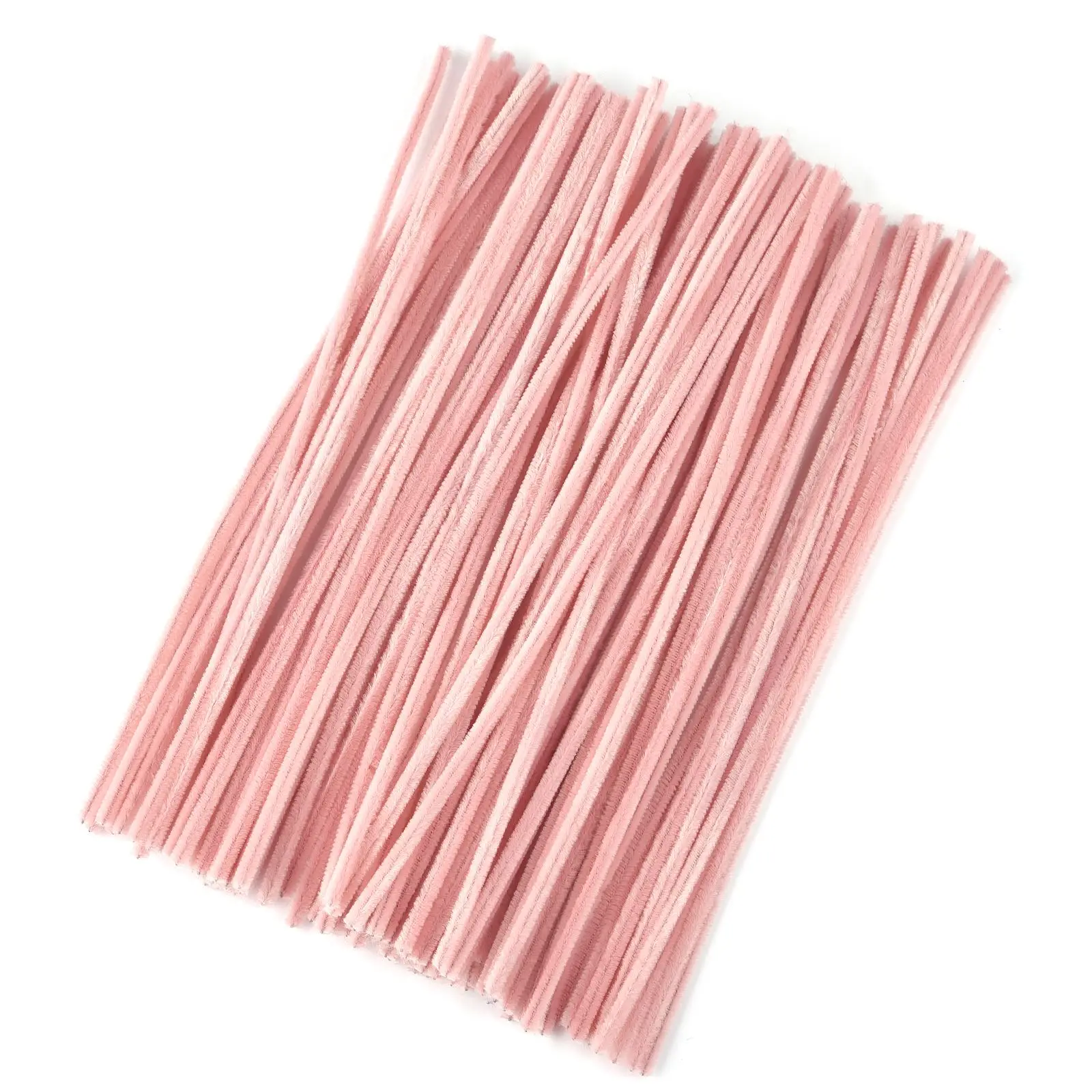 100 Stuks Pluche Stok Draaien Bar Chenille Stengels Draad Pijp Kinderen Speelgoed Diy Strips Creatieve Hobby Materiaal Stem Ijzer Vilt Draden