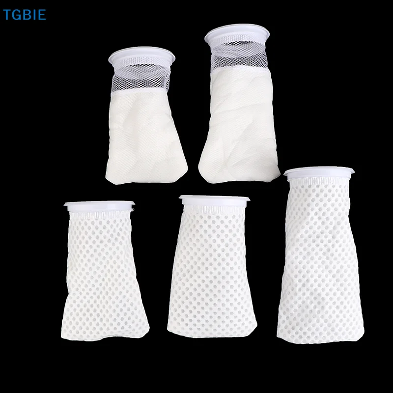 []Anti Overflow Aquarium Filter Bag Honeycomb Type Washable Reusable Mesh Foam Carpet Sock Bag For Fish Marine Filtration System