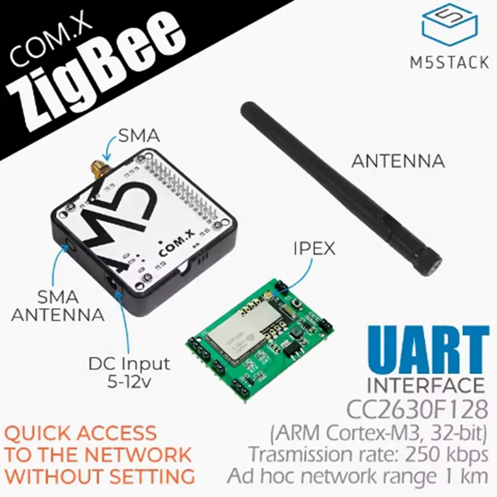 M5Stack COM.Zigbee Ad hoc network communication module CC2630F128 IoT smart home