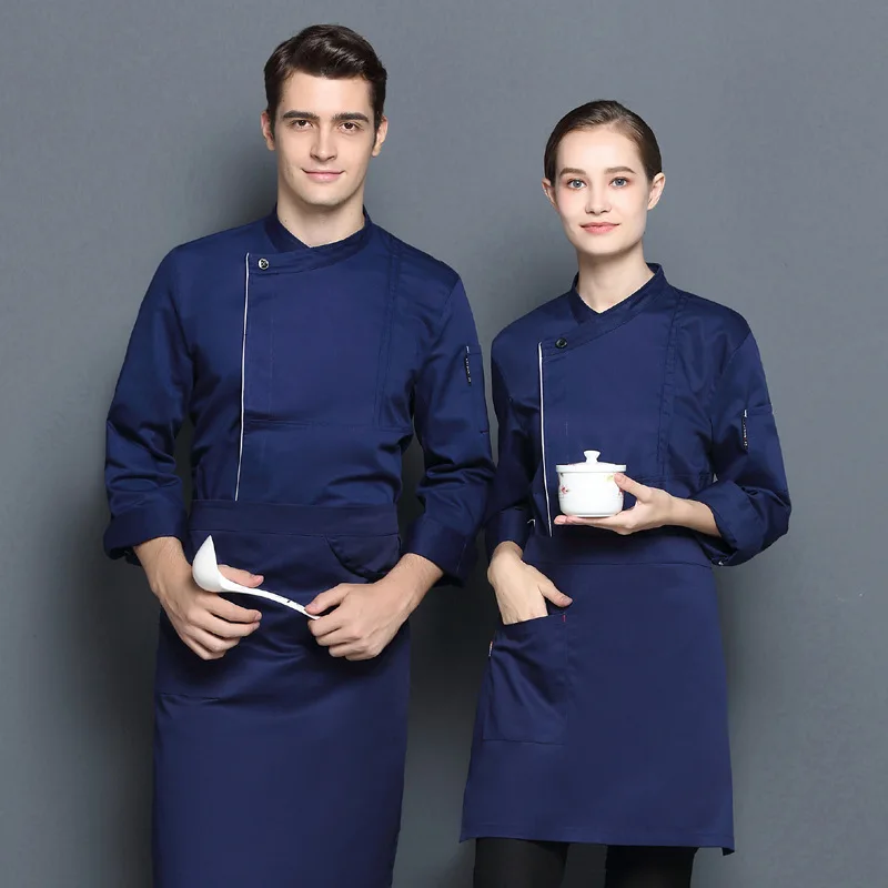 

C557 Women Wear Kitchen Chef Uniform Bakery Waiter Jacket Cook Coat Catering Restaurant Cooking Sushi Canteen Work Jacket