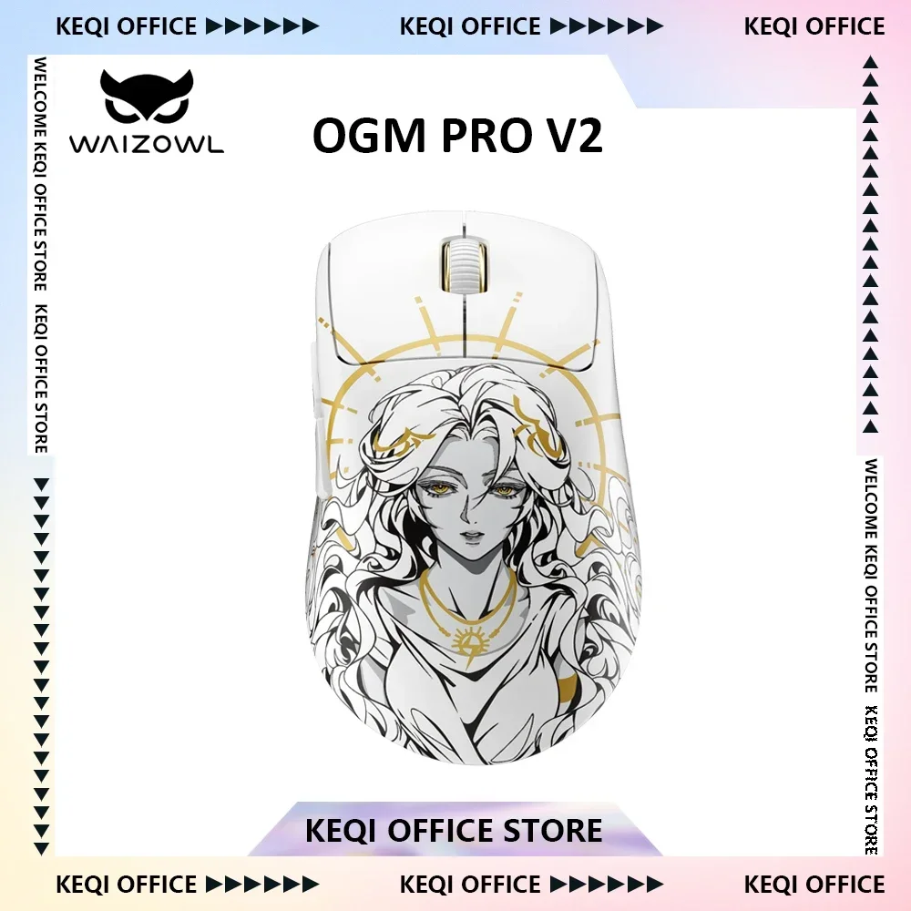 Waizowl OGM Pro V2 Gaming Mouse Customize Wireless Three-Mode Paw3950 30000dpi Lightweight Gaming Mouse E-sports Ergonomic