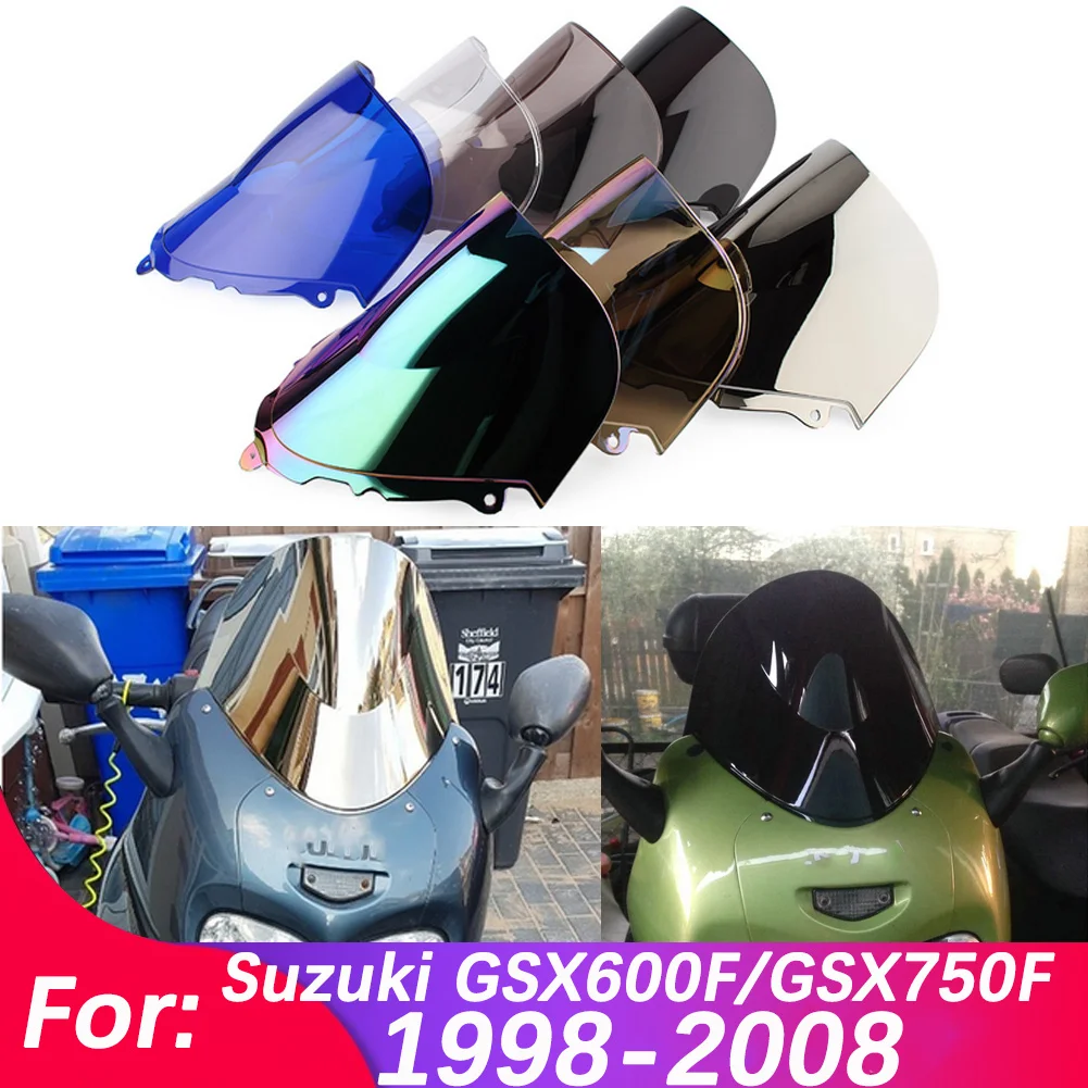 オートバイ用フロントガラス,スズキカタナgsx600f gsx750f gsx 600f 750f 1998-2008,ダブルバブル,ウインドブレーカー