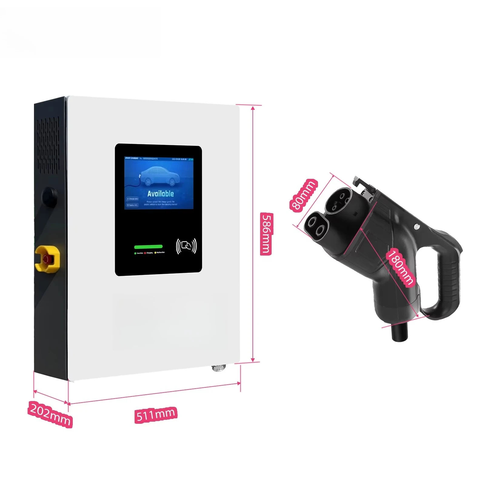Wall Mounted Charging Pile 20Kw 30Kw 40Kw Dc CCS1 CCS2 GBT Smart Home Charging Station Time Control App Remote Management System