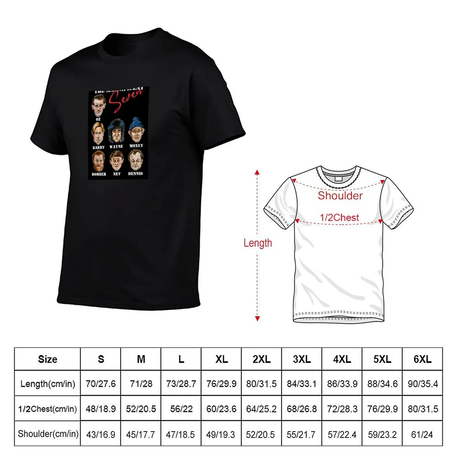 The Magnificent Seven (Auf Wiedersehen Pet character illustrations) T-Shirt quick-drying vintage clothes Men's t-shirt