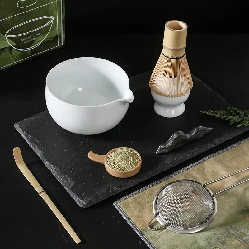 Japanese Gift box Matcha Set Safe Bamboo Whisk Teaspoon Tea Sets Indoor Beverage Shop Tea-making Tools Accessories