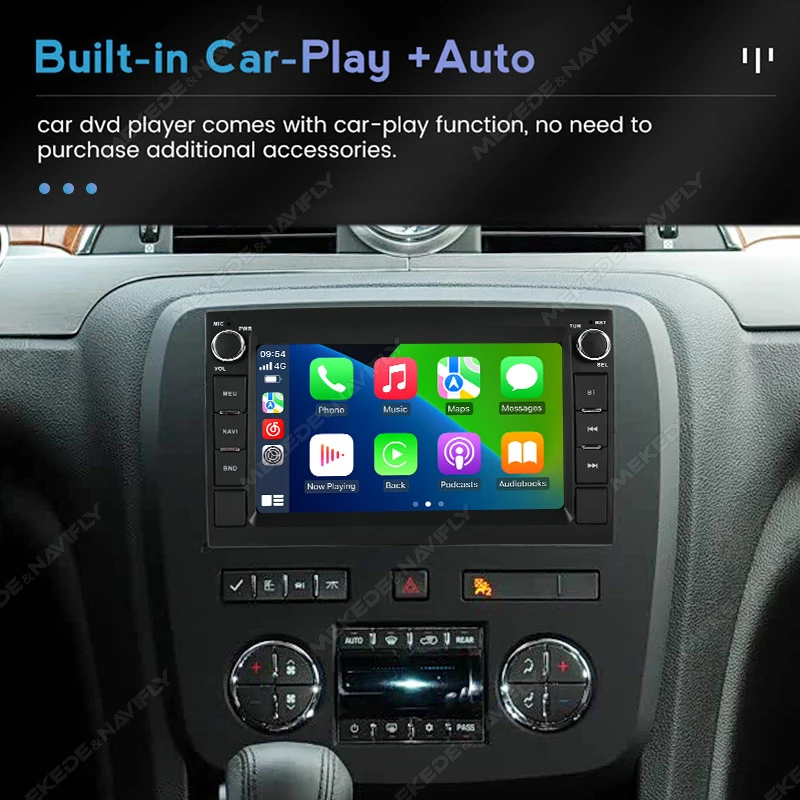 7 Inch Android 15 Car Radio for GMC Yukon Sierra Chevrolet Silverado Impala Buick Enclave Chevy Carplay GPS Multimedia FM Player