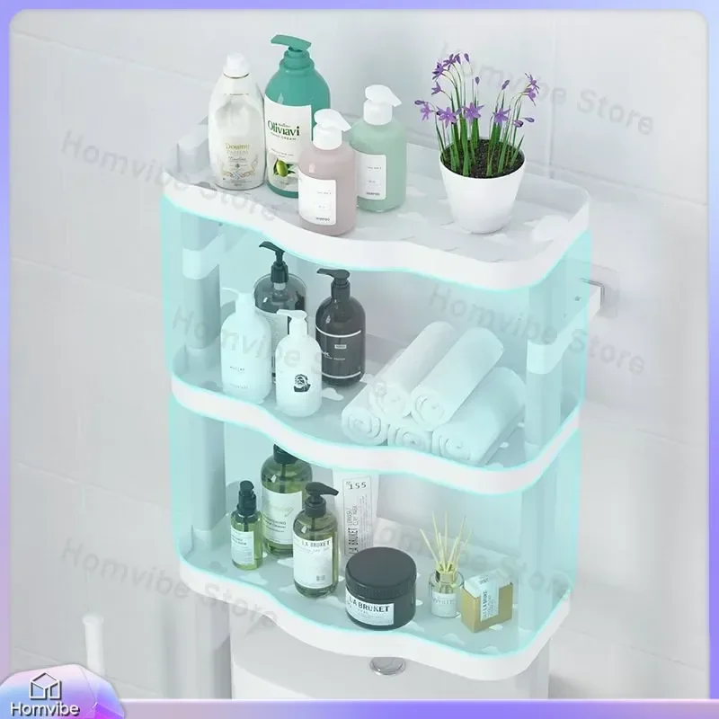Bathroom Storage Rack Over Toilet Shelf Floor Standing Organizer Space Saving Holder for Bathroom Essentials Home Furniture