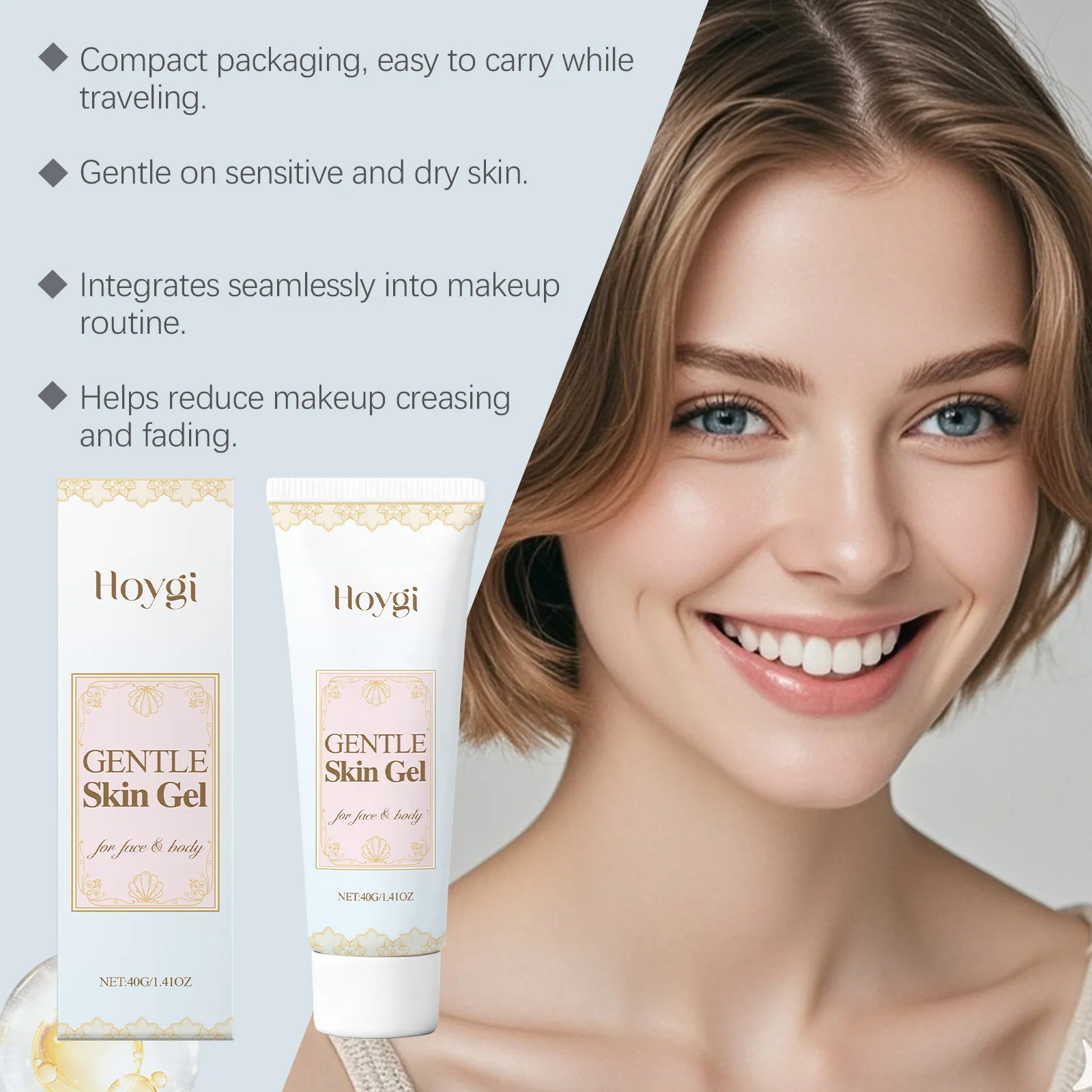 جل مرطب للمكياج مسبق القاعدة لتفتيح لون البشرة حتى لون البشرة يدوم طويلاً للتحكم في الزيت وتنعيم البشرة قبل المكياج للوجه 40 جرام