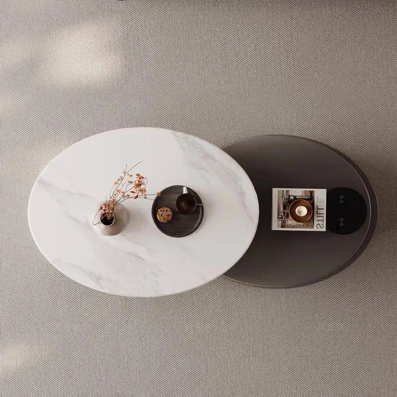 Oszczędzający Miejsce Luksusowy Stolik Kawowy Minimalistyczny Premium Efekt Kremowy Biały Stolik Kawowy Unikalny Prosty Couchtisch Dekoracja Domu