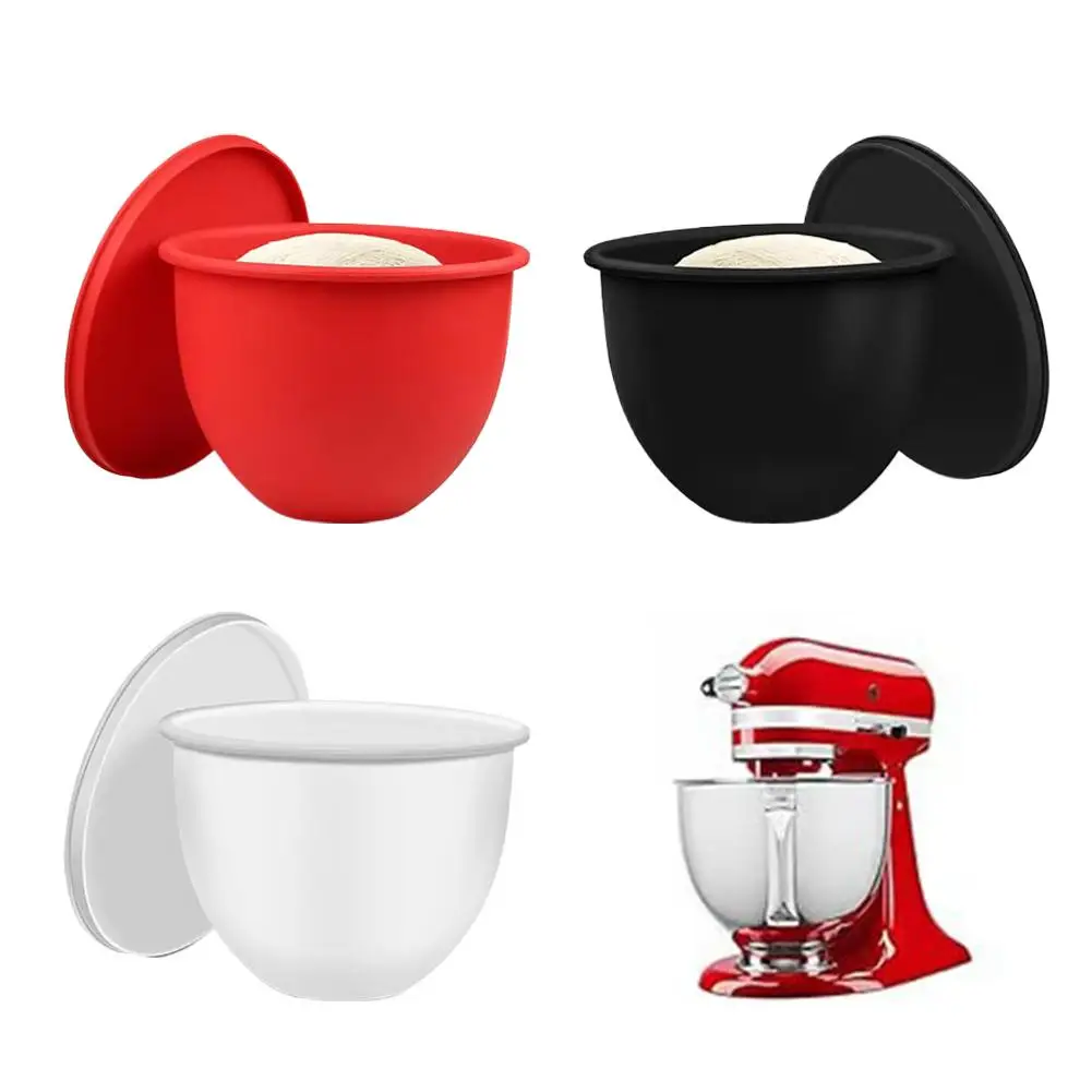 1PCS Universal Silicone Bowl With Lids For Kitchenaid Tilt-head 5 Qt Mixers – Mixer Attachments﻿ Food Grade Heat Resistant Acces