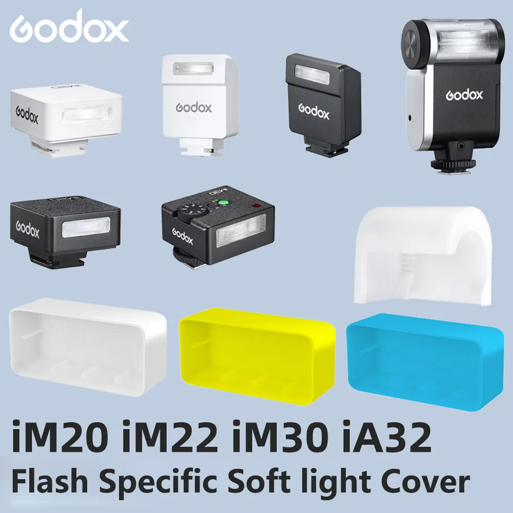For Godox IM30 IM20 IM22 IA32 Mini Retro Flash Dedicated Speedlite Flash White /Blue /Yellow Diffuser Soft Box Case